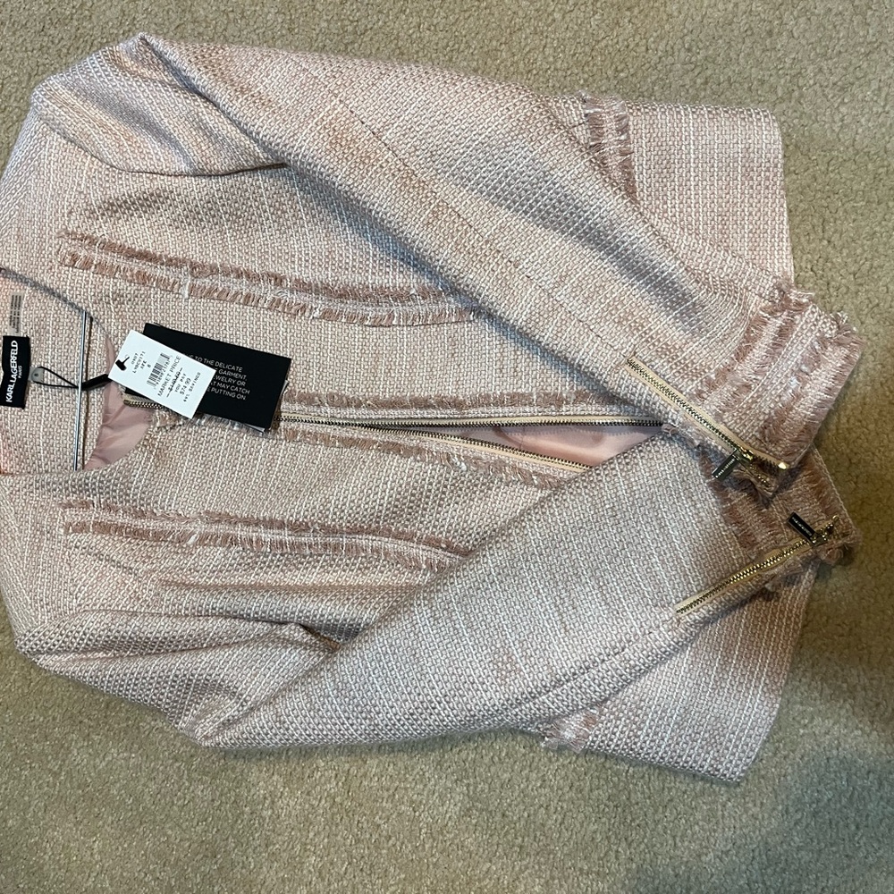 Karl Lagerfeld Paris pale pink blazer